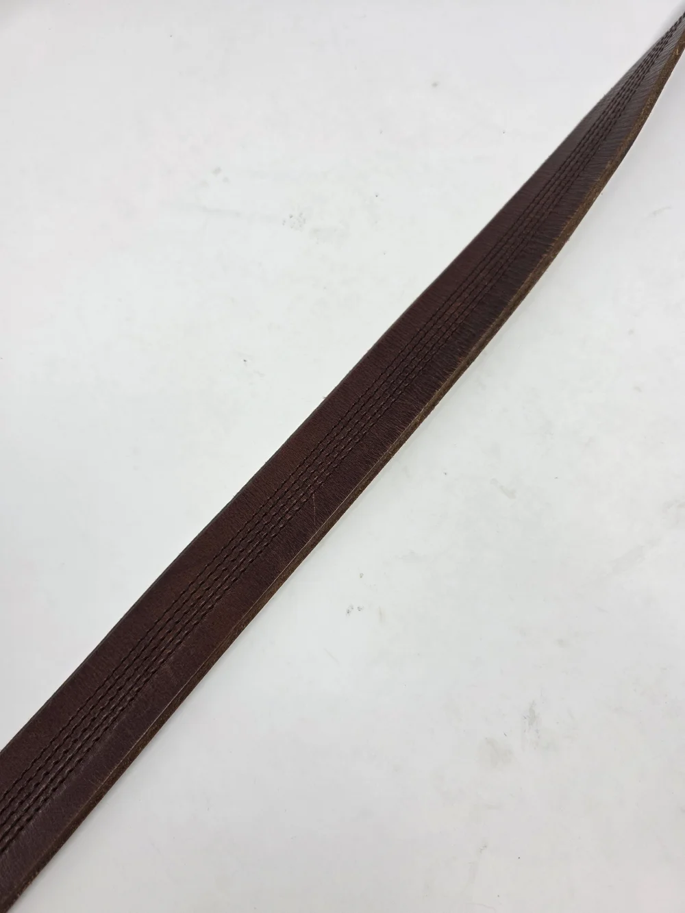 Fossil Brown Full Grain Leather Belt Men’s 38 Distressed Buckle Cowhide Belt